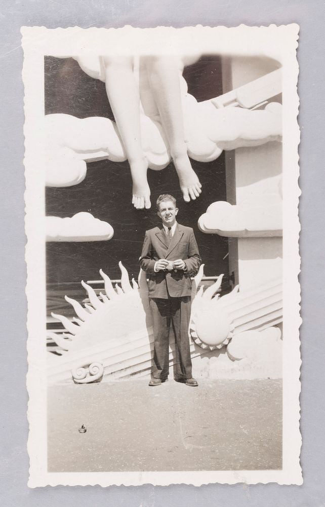 Untitled (Man Standing in Front of Outdoor Sculpture)