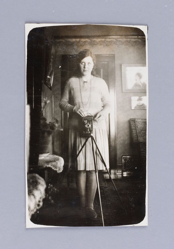 Untitled (Woman with Box Camera Taking Self-Portrait)