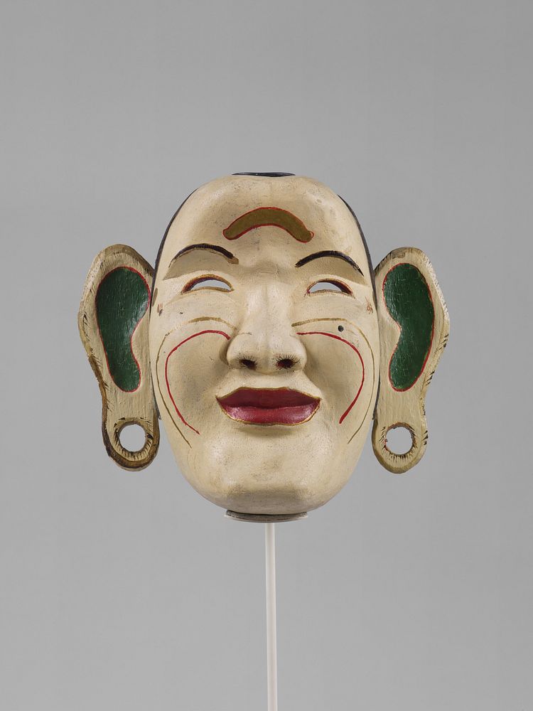 White-Faced Female Ceremonial Mask for the Giant Puppet Dance (Barong Landung Jero Luh)
