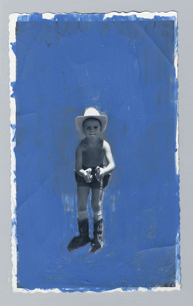 Untitled (boy with blue paint)