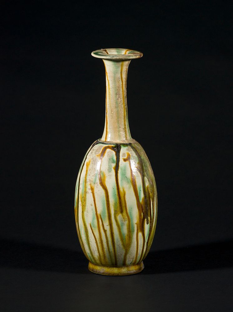 Flask with Dripped-Glaze Decoration