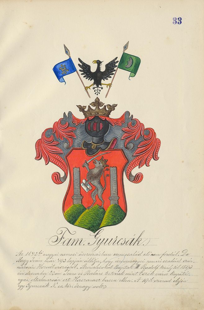 Coat of arms of the ďurčáková family, Adolf Medzihradsky