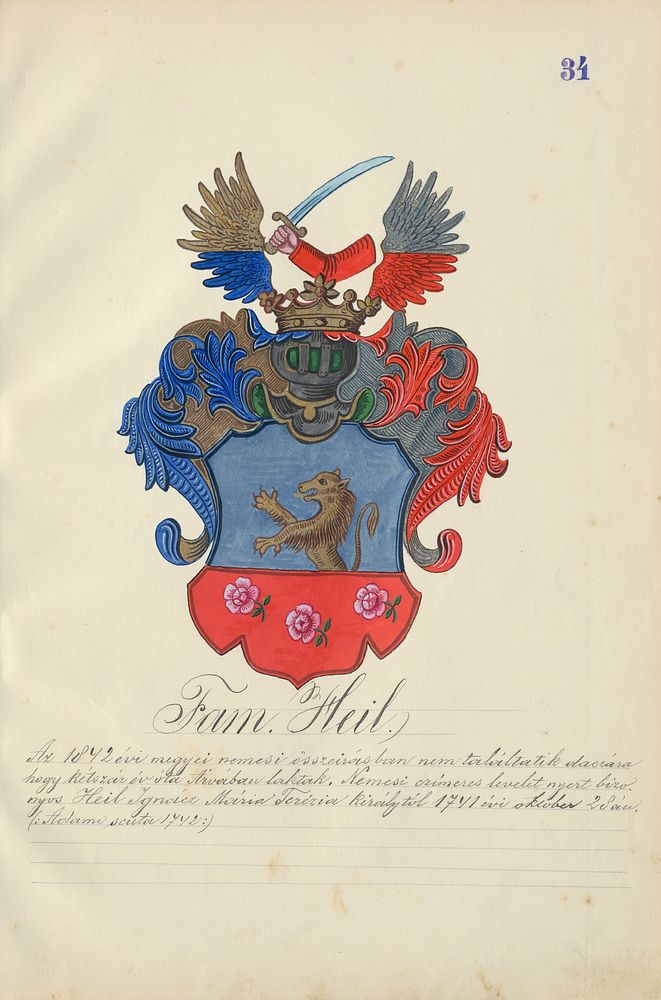 Coat of arms of the heil family, Adolf Medzihradsky