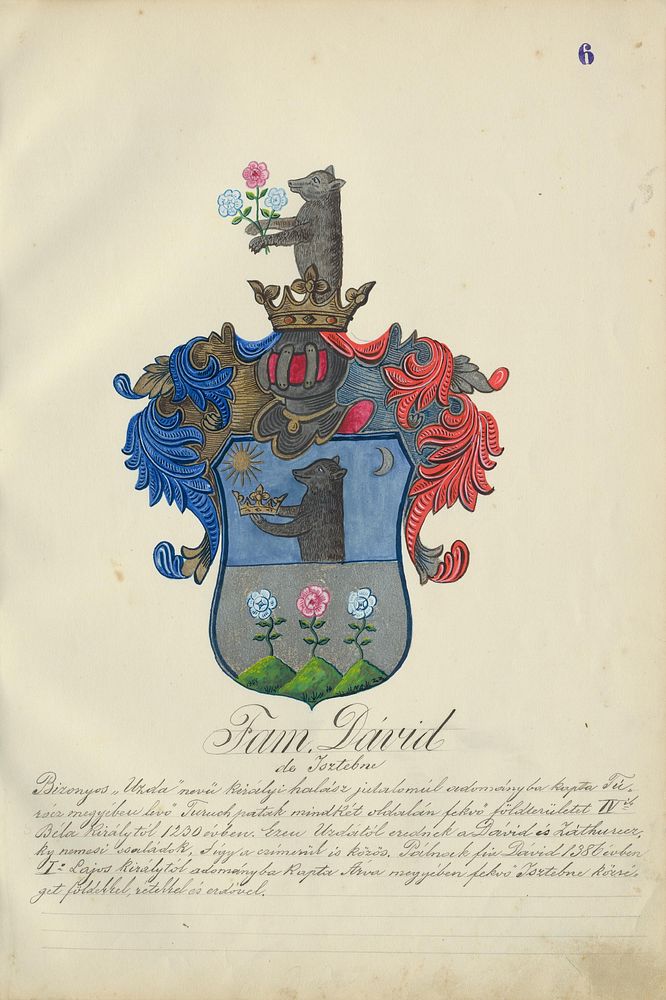 Coat of arms of the david family, Adolf Medzihradsky