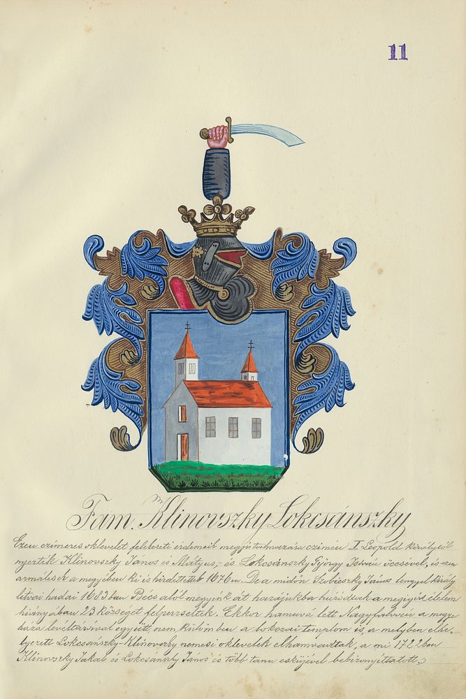Coat of arms of the klinovská lokčanská family, Adolf Medzihradsky