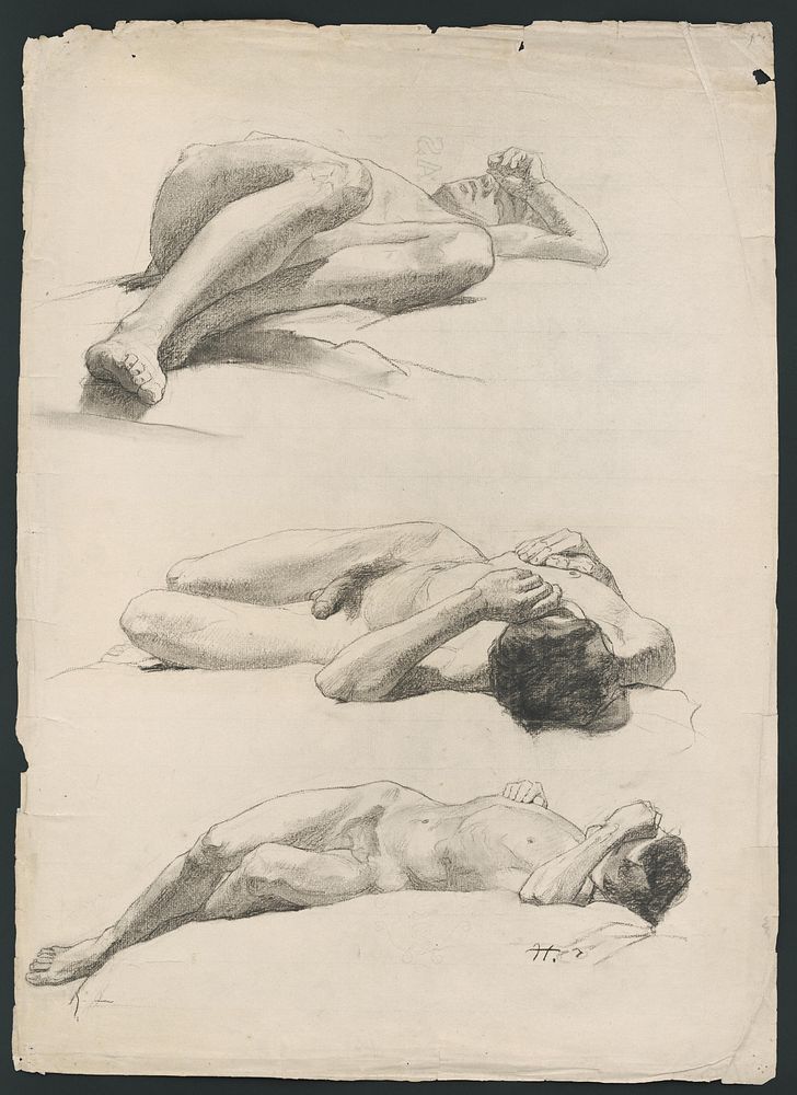 Study of the male act by Jozef Hanula