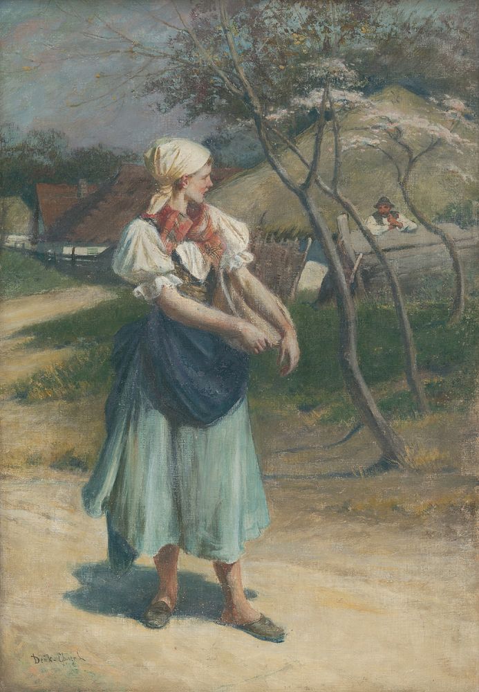 Chat in the countryside, Lajos Deák Ébner