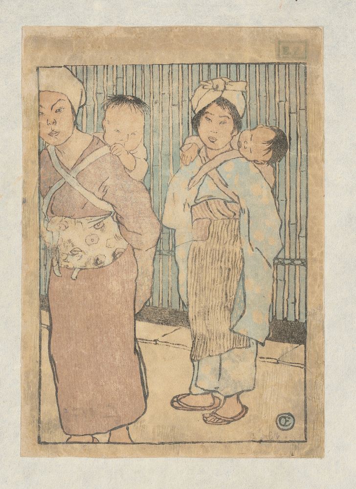 Oriental mothers with children, Emil Orlik