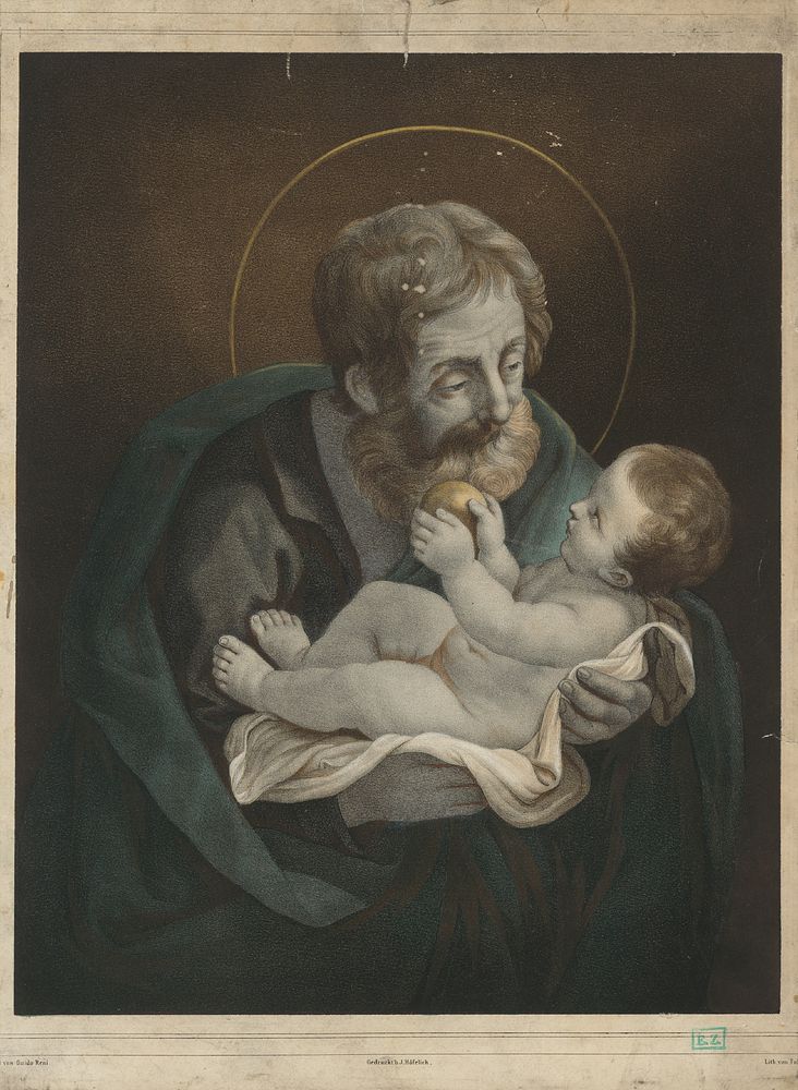 Saint joseph with baby jesus, Guido Reni