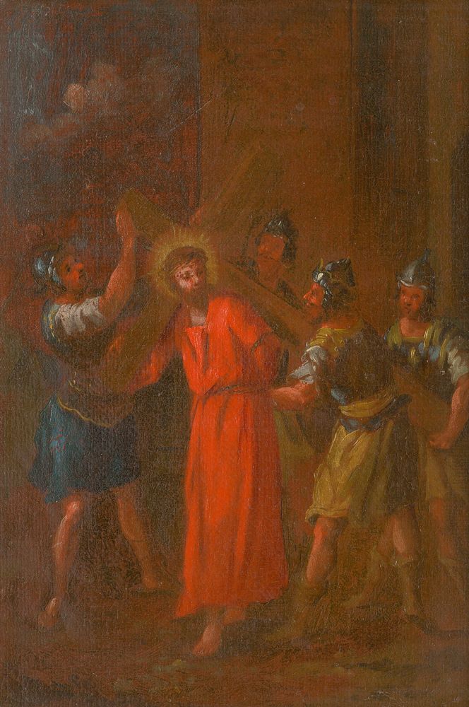 Jesus carries his cross., István Schaller