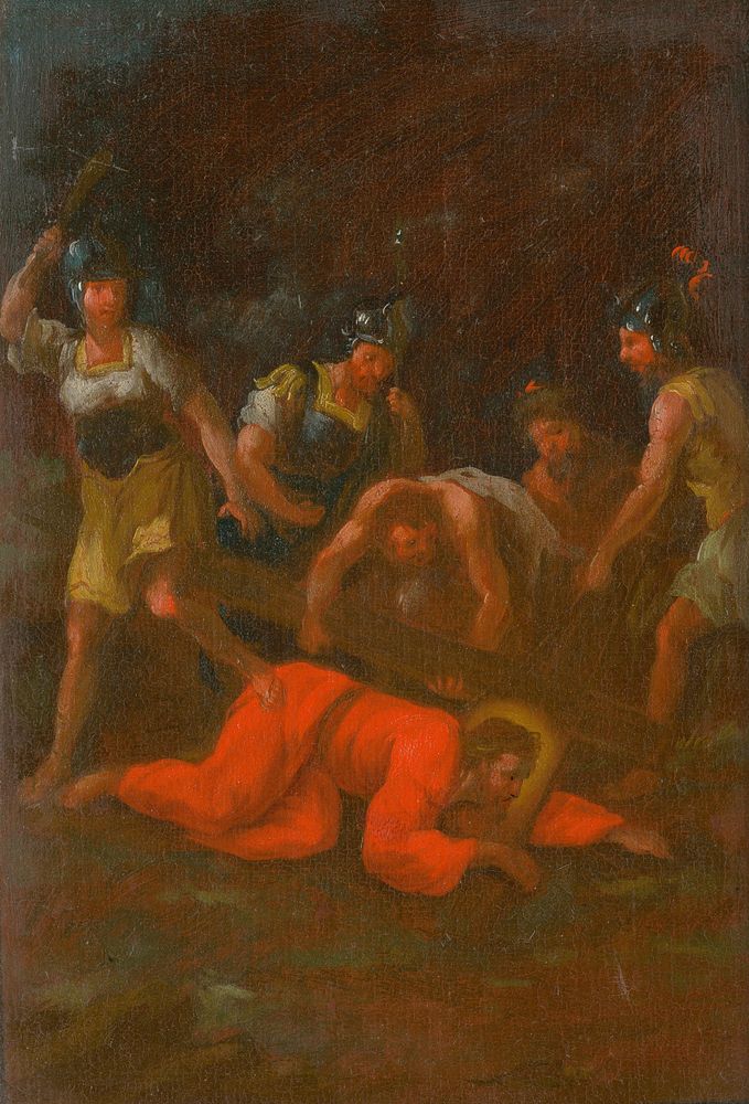 Jesus falls the third time., István Schaller