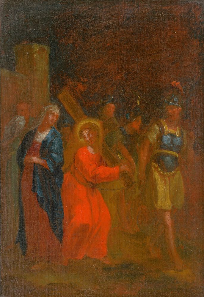 Jesus meets his mother., István Schaller