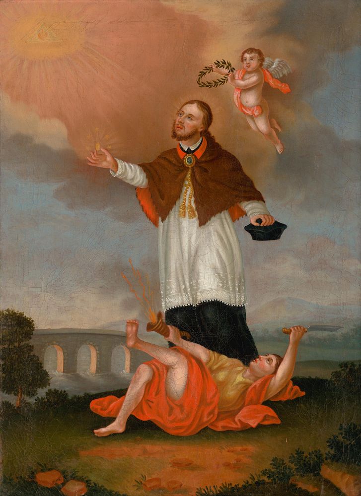 Saint john of nepomuk glorified by angels