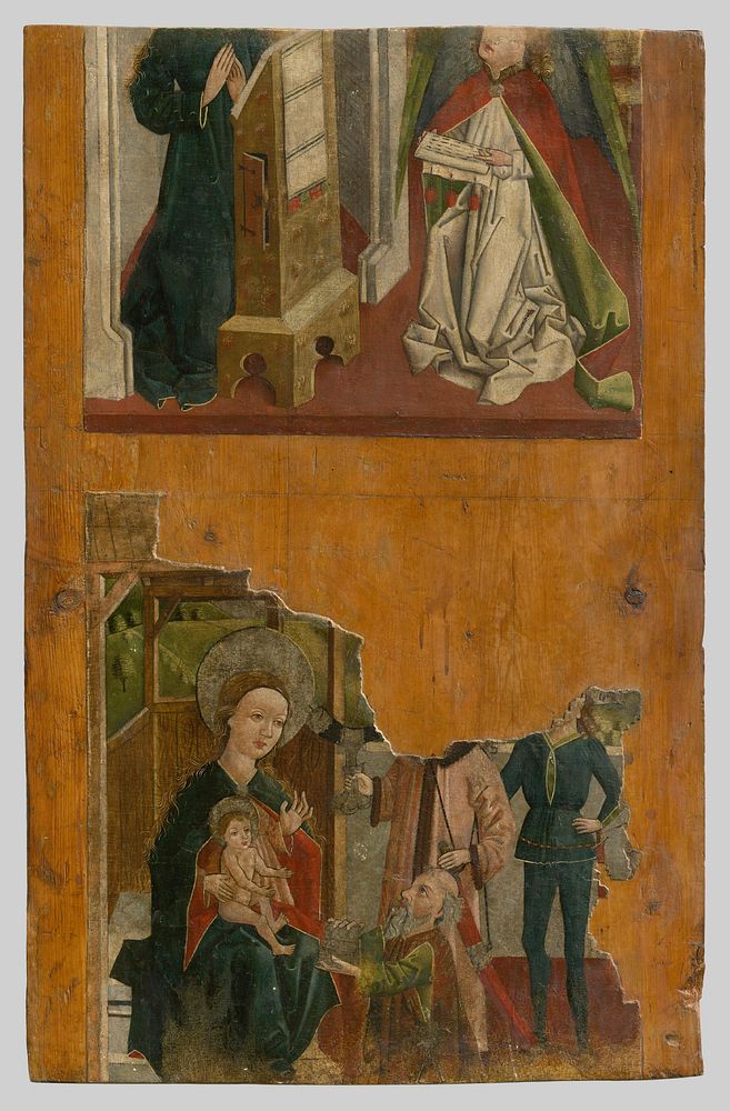 Annunciation, adoration (mother of sorrows - on the back), Spiš Painter, Spiš Painter