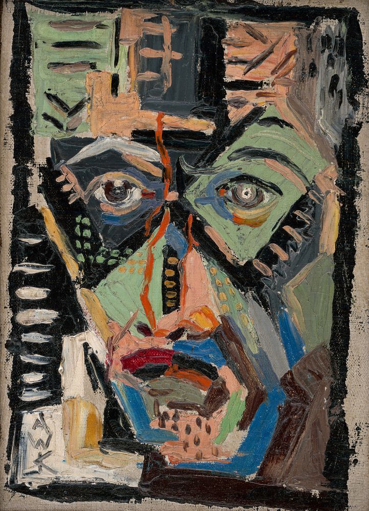 Man's face by Arnold Peter Weisz Kubínčan