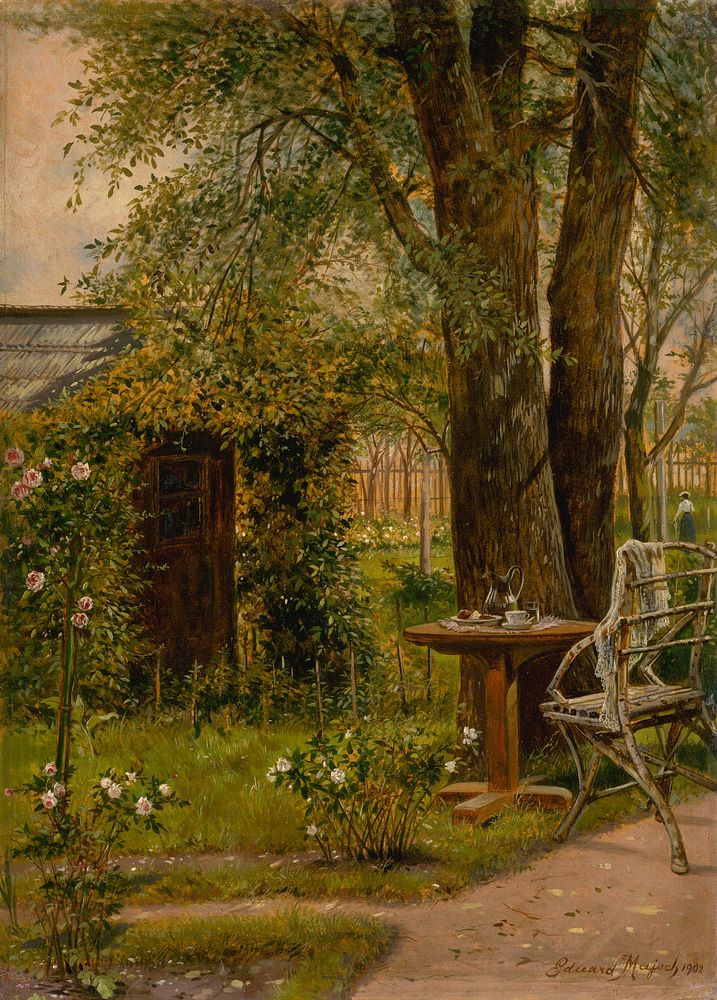 Garden with a table, Eduard Majsch