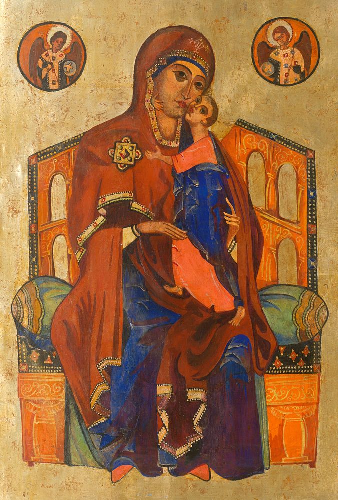Theotokos enthroned, Russian Icon Painter