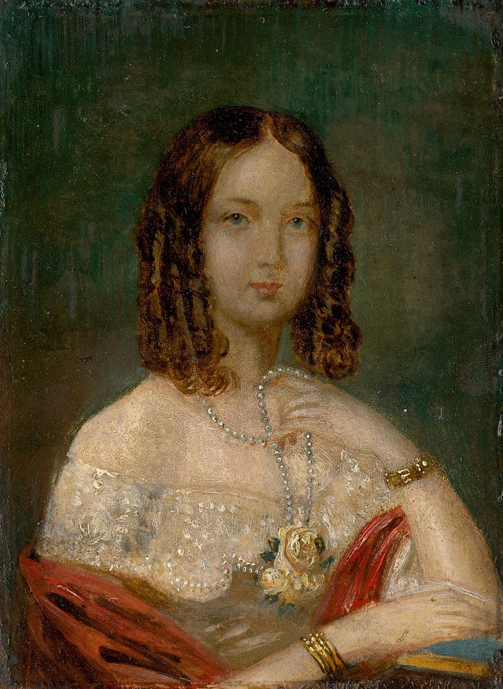 Portrait of a girl with a necklace