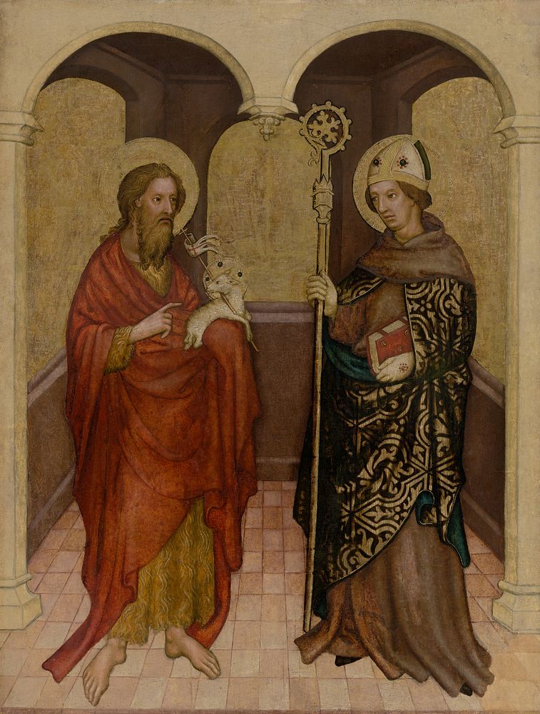 Panel with st., Viennese Painter