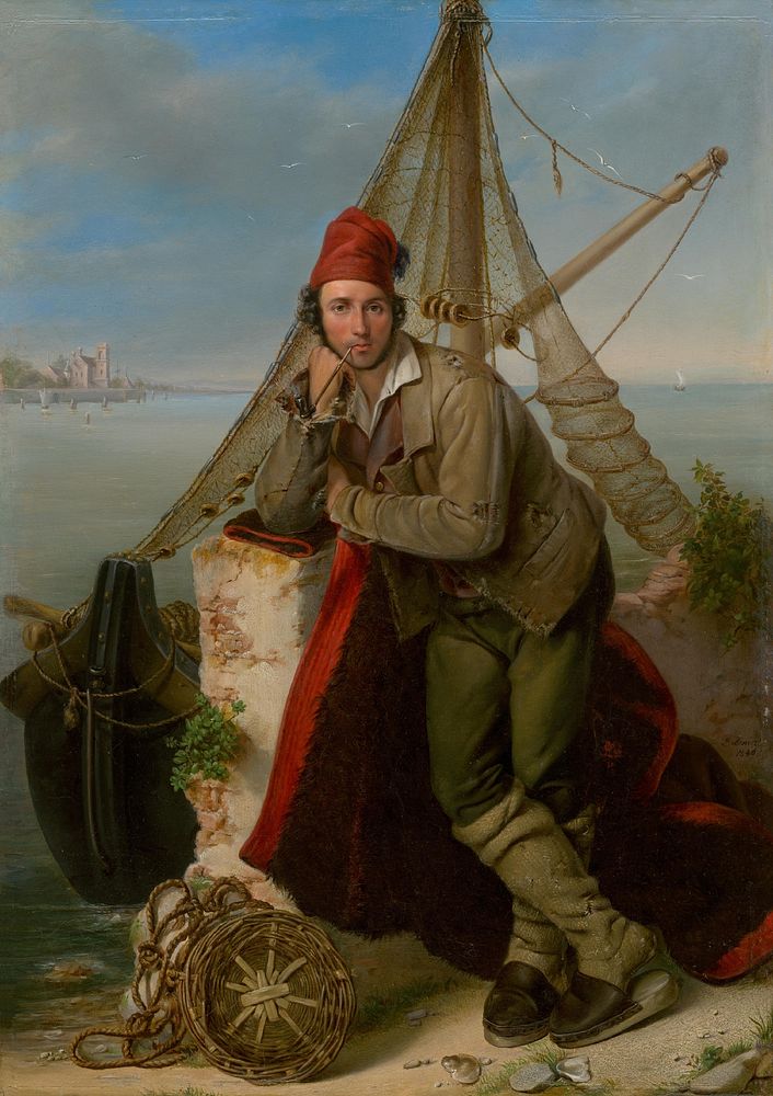 Venetian fisherman by Ľudovít Benický