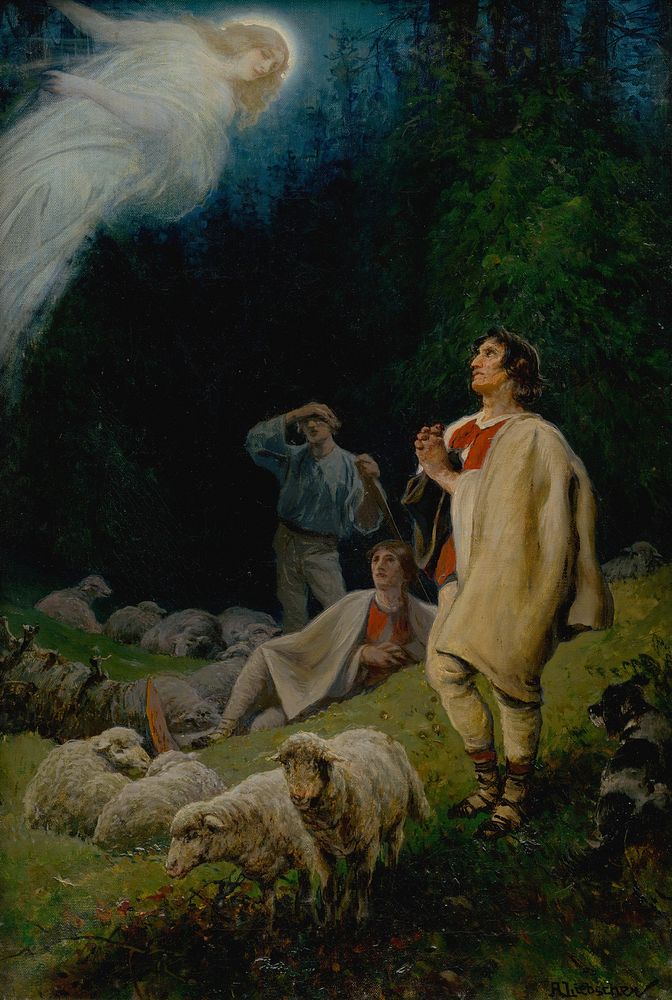 Apparition to the shepherds, Adolf Liebscher