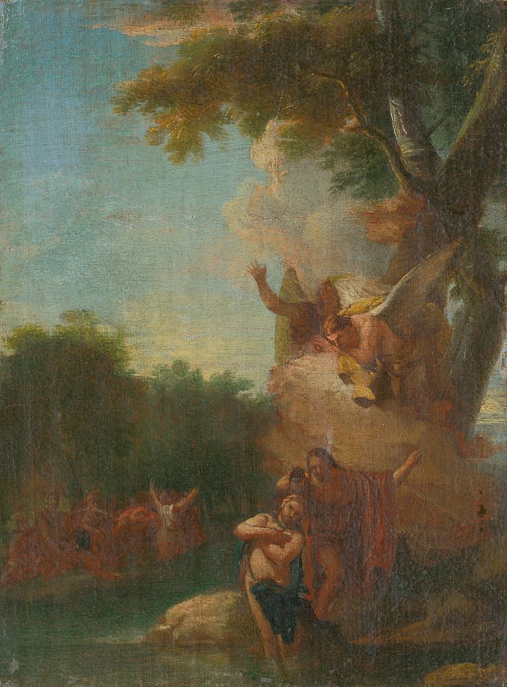 The baptism in the jordan by Giovanni Battista Tiepolo