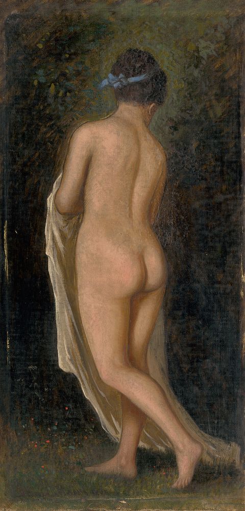 Study of a standing female nude, Eduard Majsch