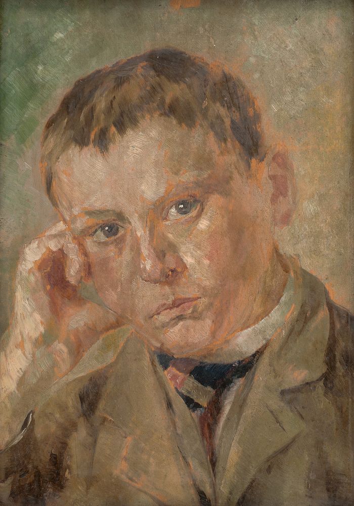 Portrait of a boy by Milan Thomka Mitrovský