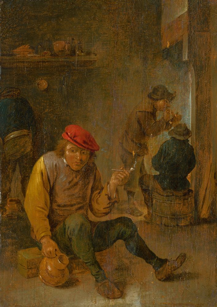 Smoking peasants (pipe smokers), David Teniers