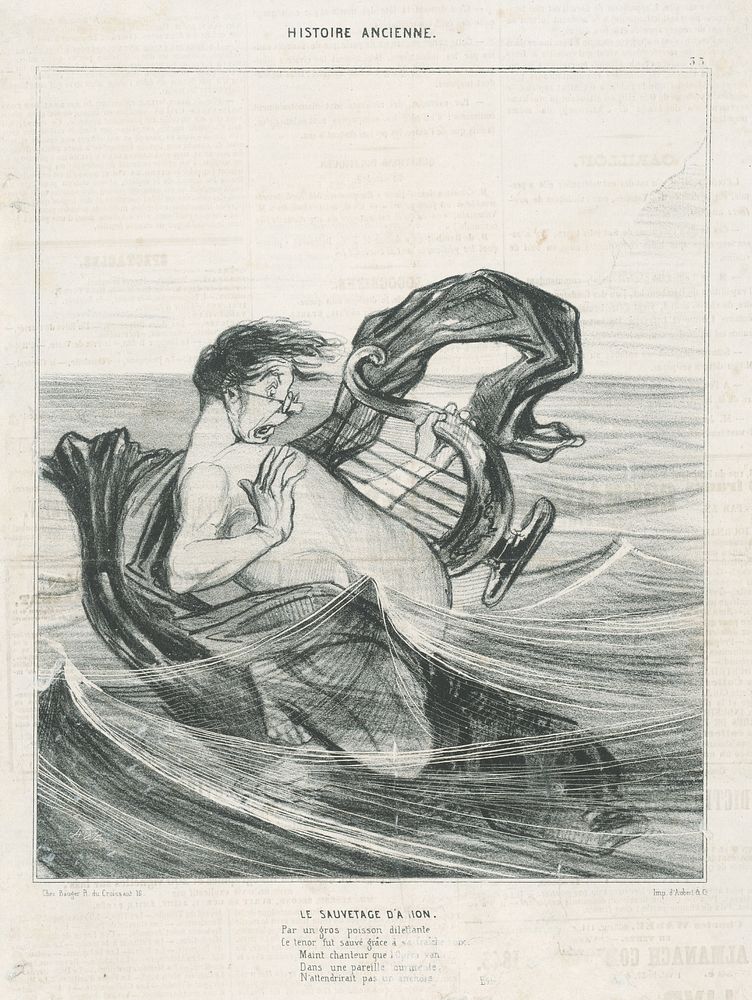 Saving arion, Honoré Daumier