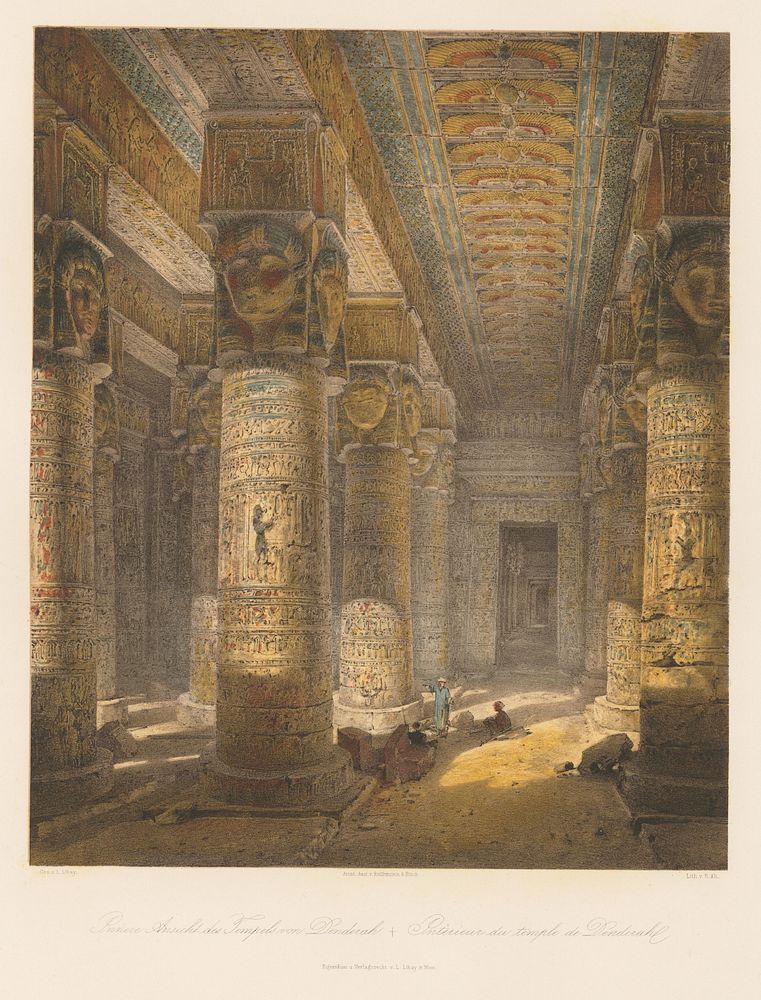 Interior of the temple in dendera, Karol ľudovít Libay