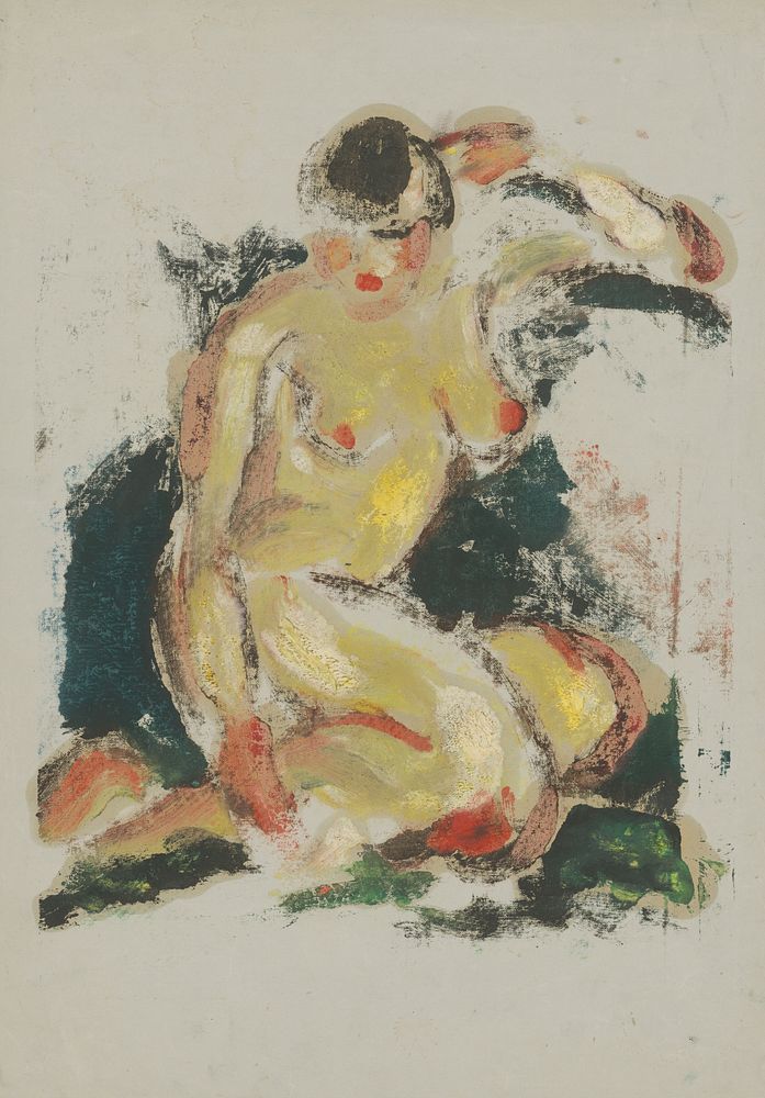 Sitting woman by Zolo Palugyay