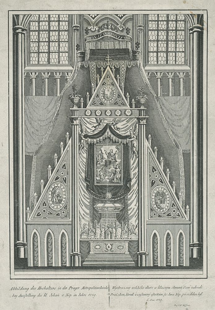 View of the main altar in the prague metropolitan church