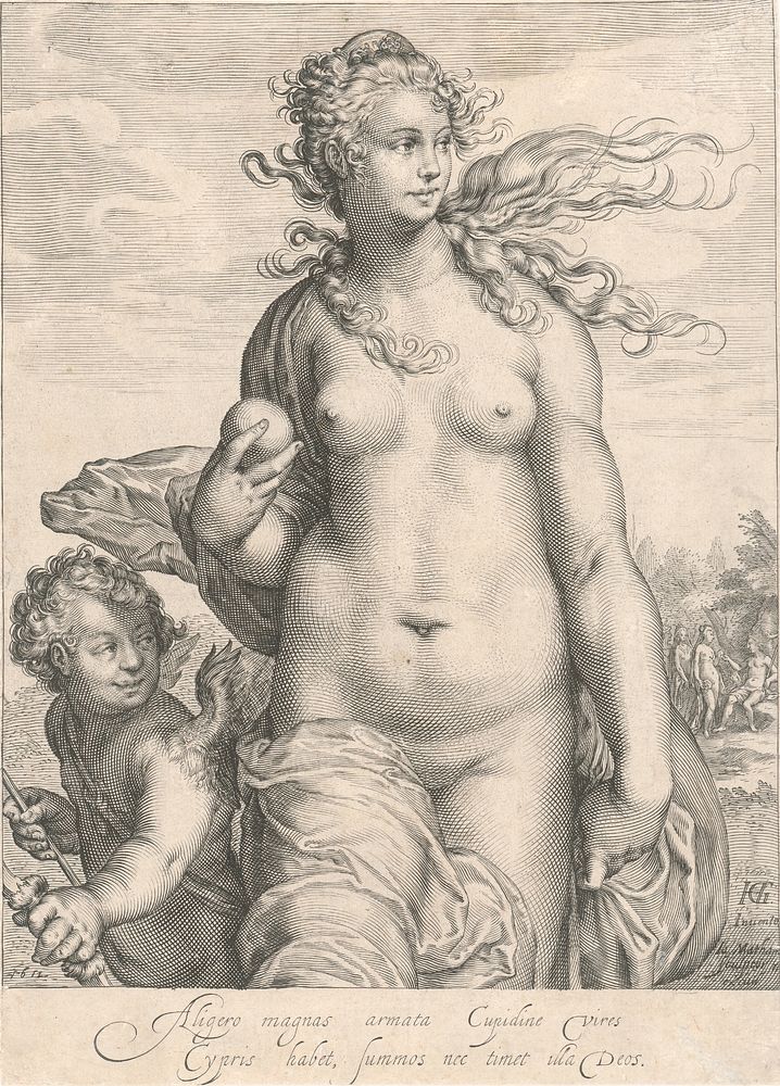 Venus and cupid, Hendrick Goltzius