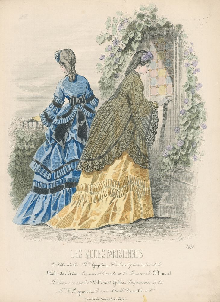 A letter from the fashion magazine les modes parisiennes. By Francois Claudius Compte Calix