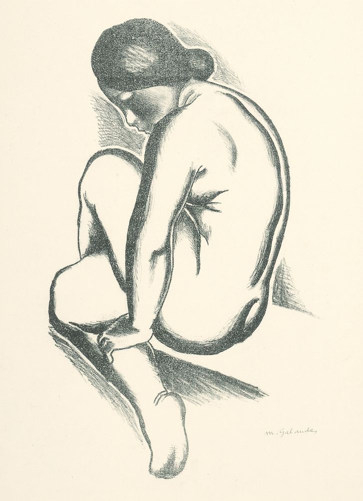 Female nude by Mikuláš Galanda