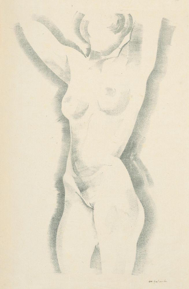 Standing female nude by Mikuláš Galanda