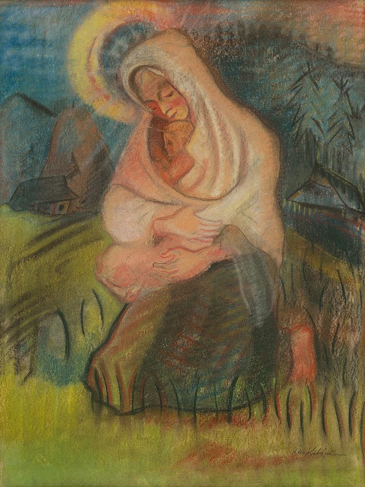 Mother with a child by Arnold Peter Weisz Kubínčan