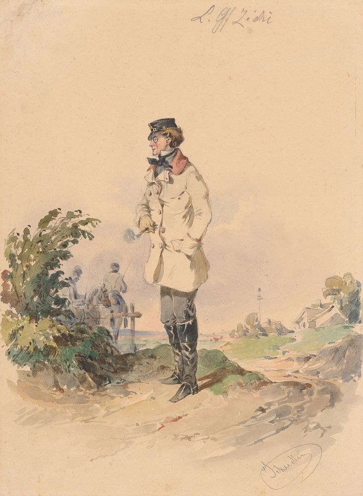 Lieutenant count zichy  by Friedrich Carl von Scheidlin