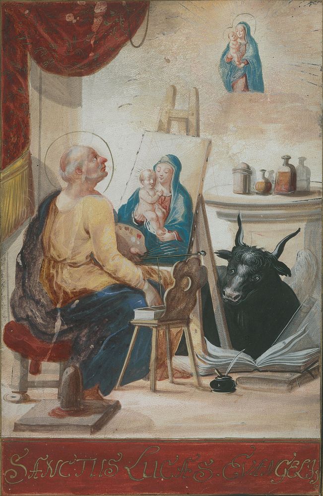 Saint luke painting madonna