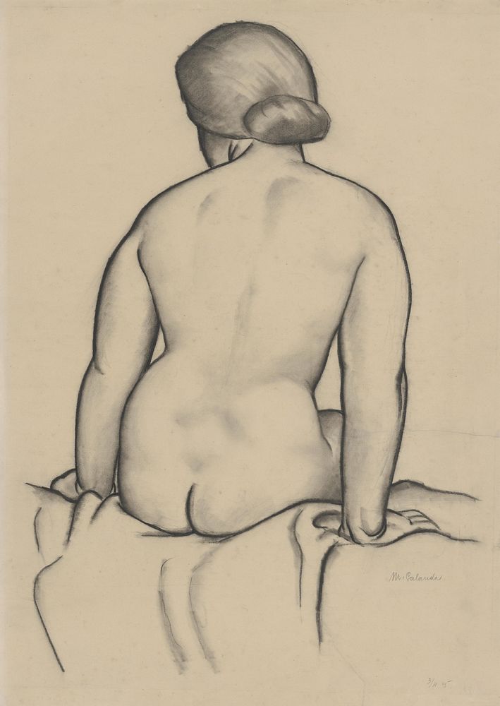 Seated nude by Mikuláš Galanda