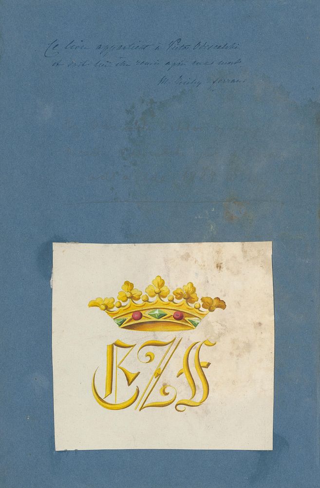 Album of drawings from 1817 - 1870. initials of a member of the zichy ferraris family, Henriette Odescalchi