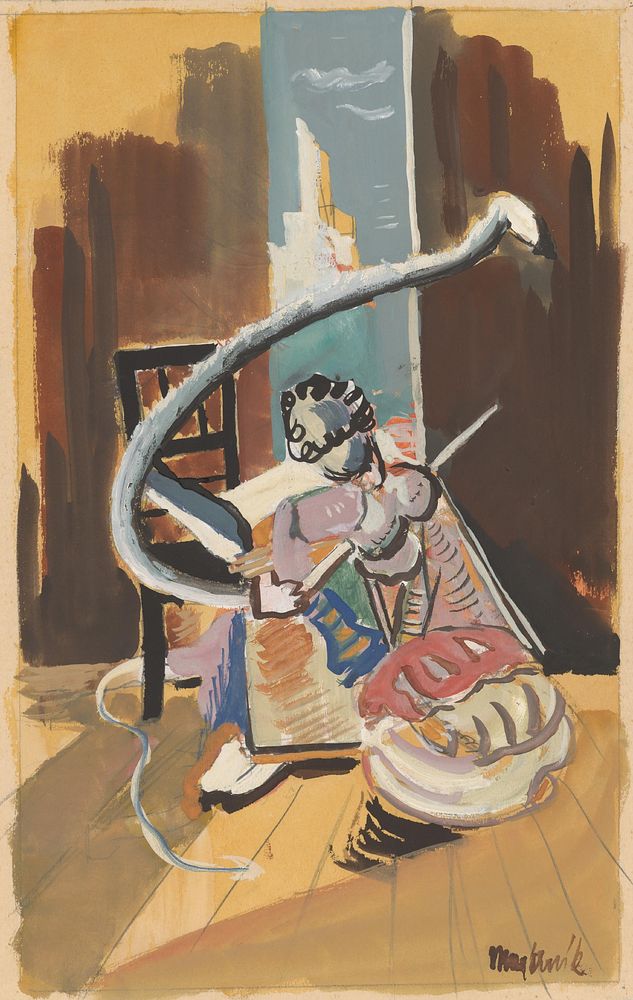 Study for painting in a circus setting by Cyprián Majerník