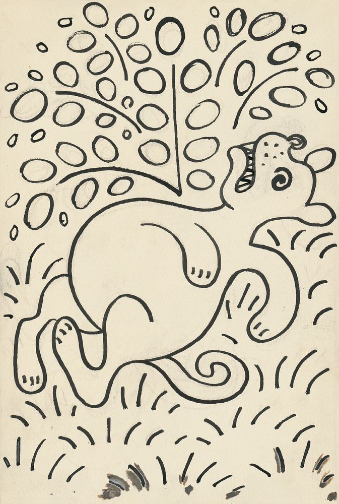 10. i snake and dog and a cat by Josef Čapek