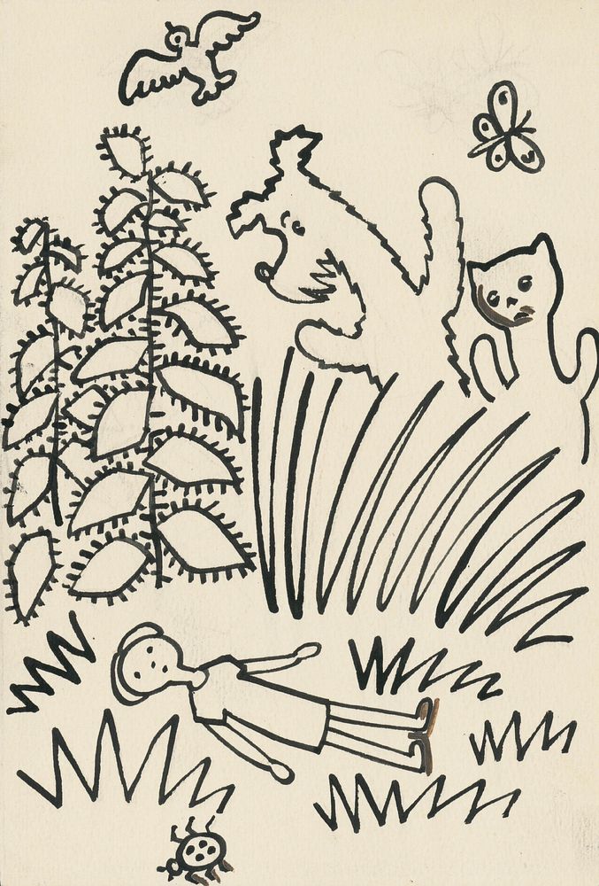 13. i snake and dog and a cat by Josef Čapek