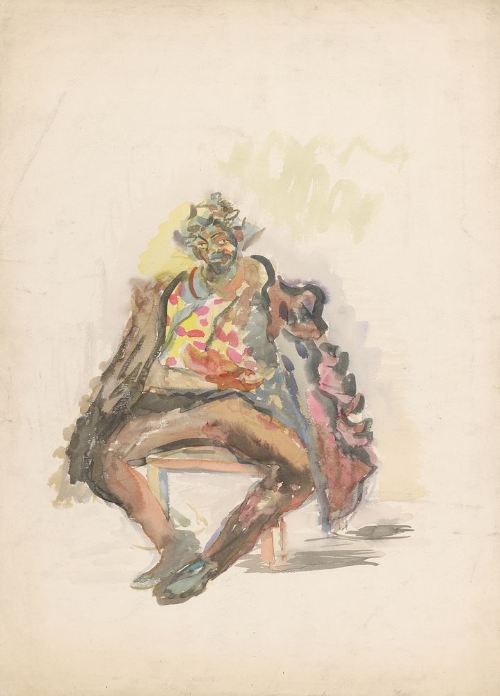 Seated man by Arnold Peter Weisz Kubínčan