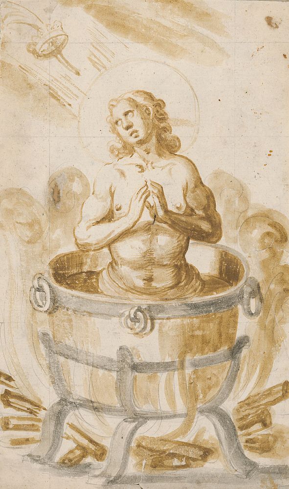 Saint john in the cauldron