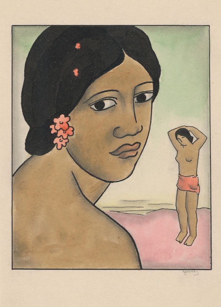 Tahitian woman by Mikuláš Galanda