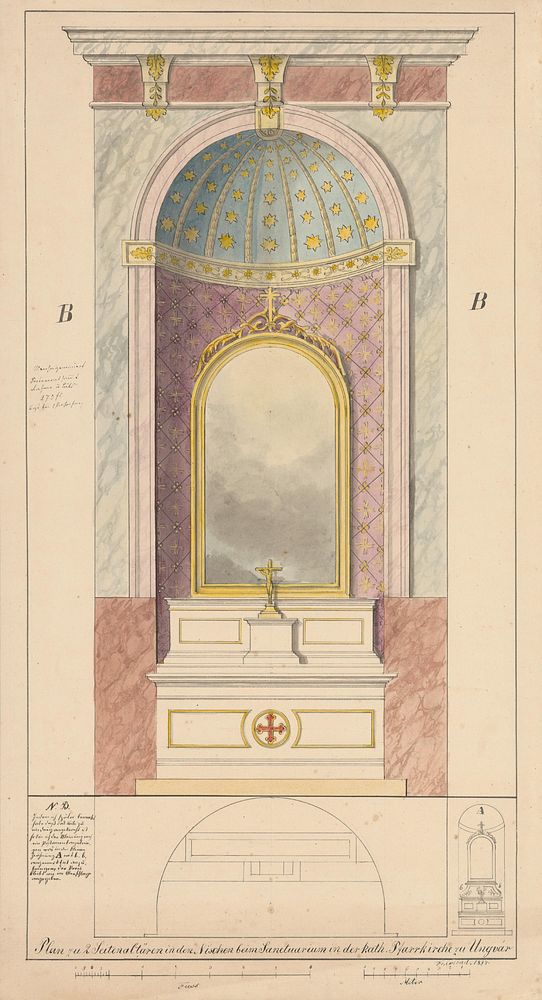 Design for two side altars in the parish church in uzhhorod, Konrád Svestka