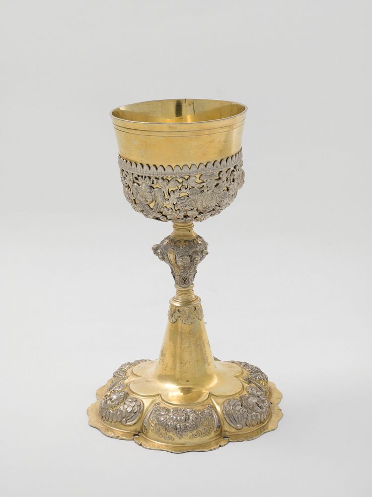 Chalice with putti relief